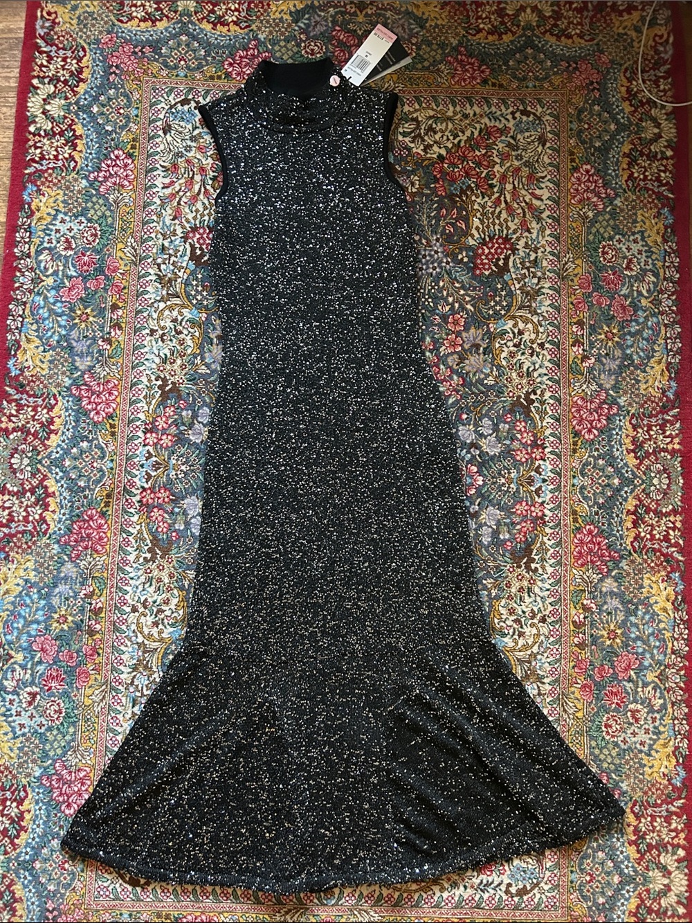 Avec Les Filles Black Sparkle Dress